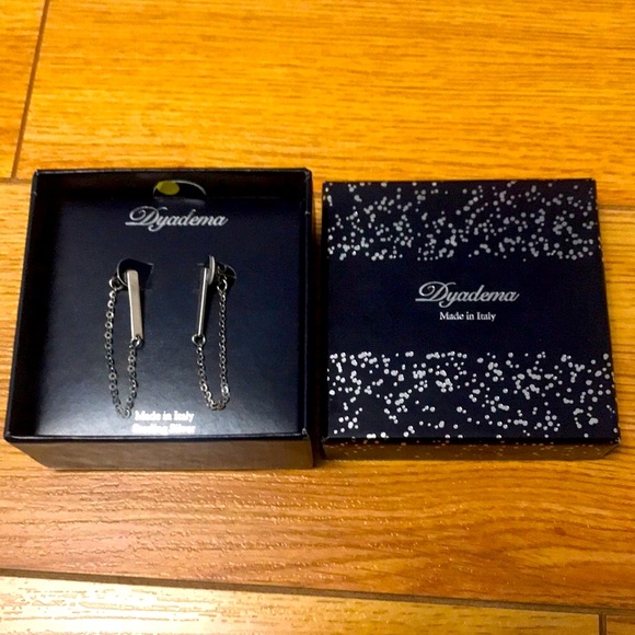 💯 sterling silver made in Italy Dyadema drop earrings - Picture 4 of 4